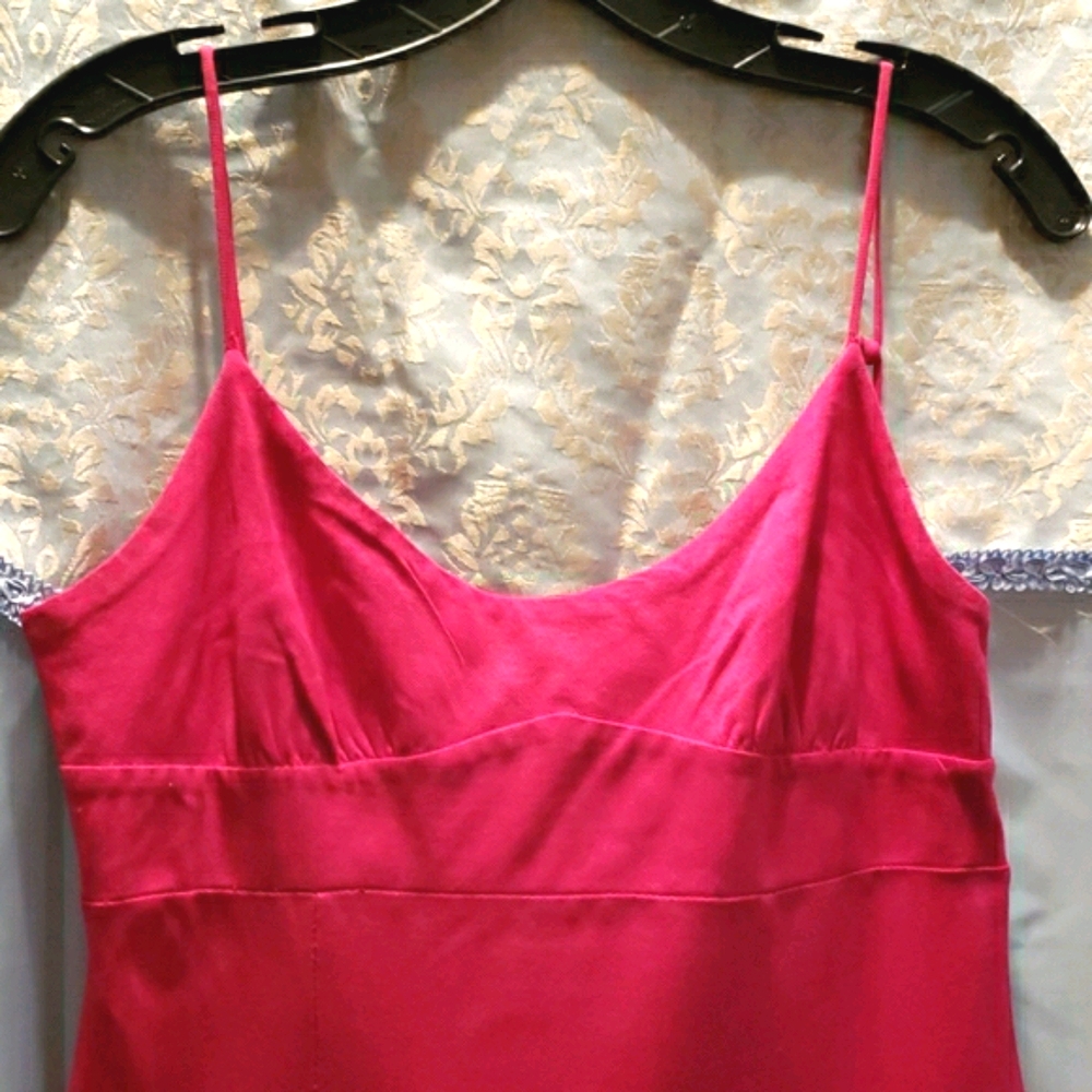BUILT BY WENDY FUSCIA COTTON TANK DRESS SZ M - Picture 2 of 6